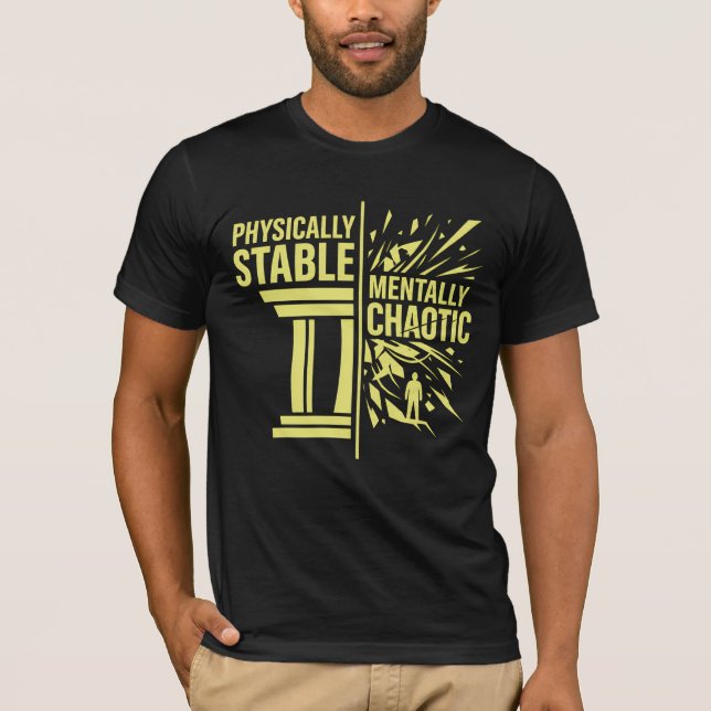 T-shirt Conception de dualité stable physiquement et menta (Devant)