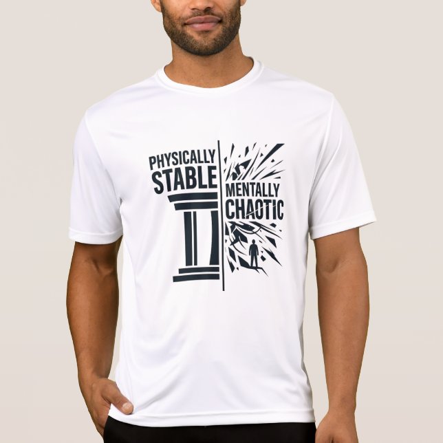 T-shirt Conception de dualité stable physiquement et menta (Devant)