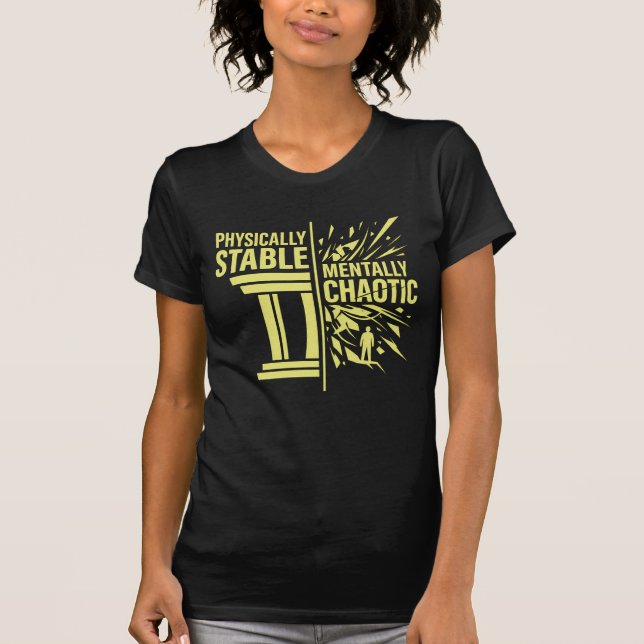 T-shirt Conception de dualité stable physiquement et menta (Devant)