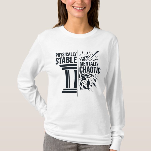 T-shirt Conception de dualité stable physiquement et menta (Devant)