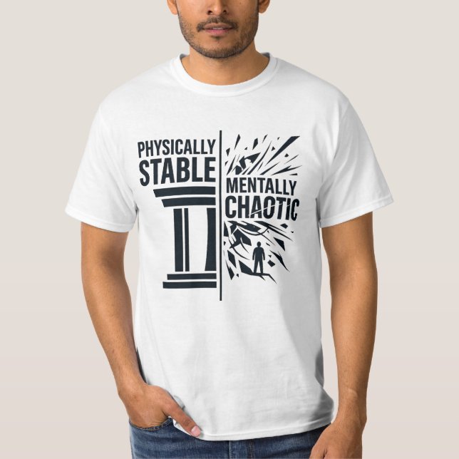 T-shirt Conception de dualité stable physiquement et menta (Devant)
