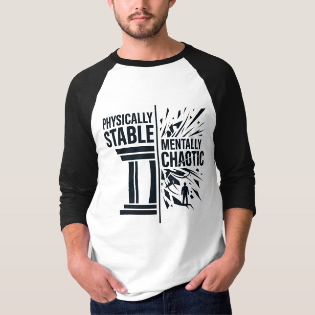 T-shirt Conception de dualité stable physiquement et menta (Devant)
