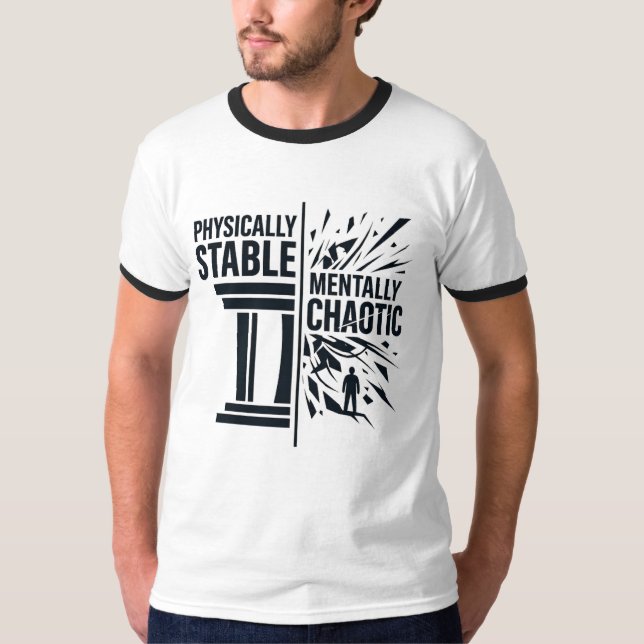 T-shirt Conception de dualité stable physiquement et menta (Devant)
