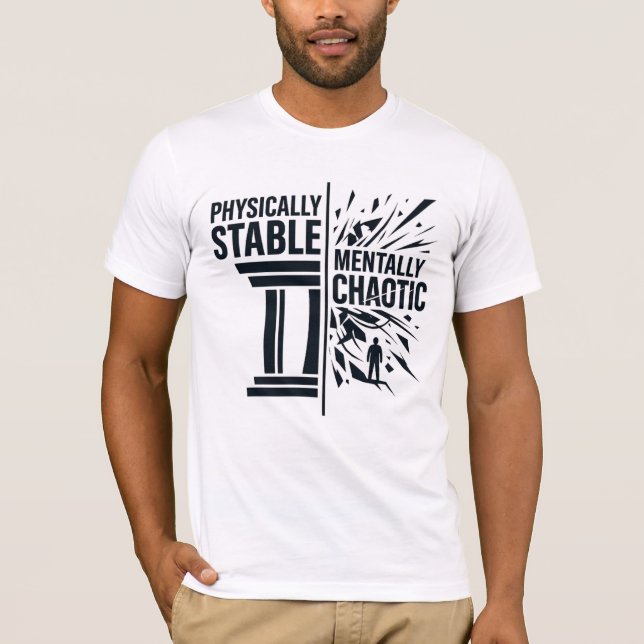 T-shirt Conception de dualité stable physiquement et menta (Devant)