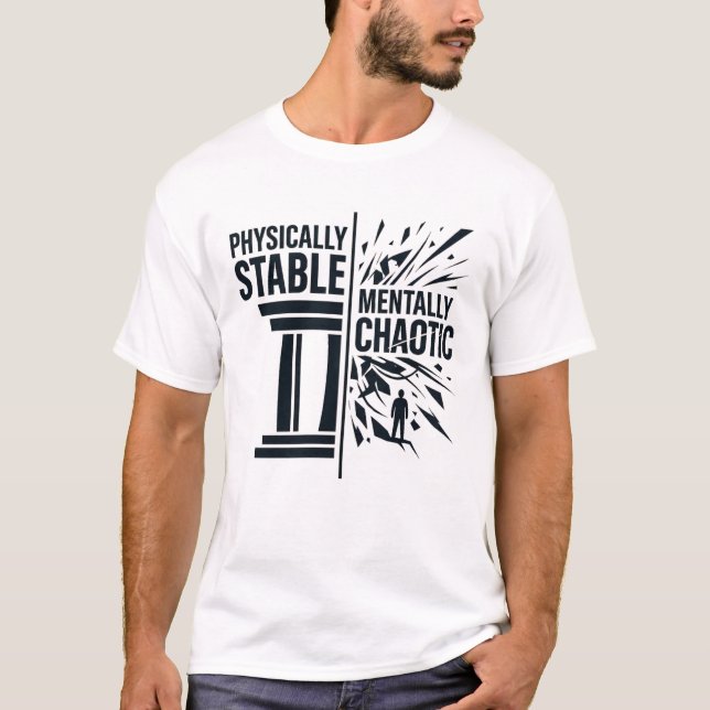 T-shirt Conception de dualité stable physiquement et menta (Devant)
