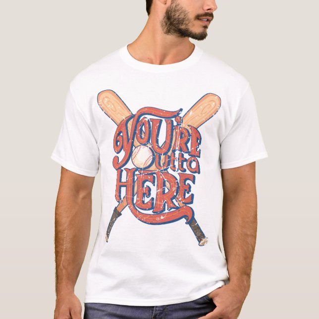 T-shirt Conception de fan de baseball softball rétro (Devant)