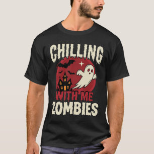 T-shirt Conception de fantôme de zombies passant Halloween