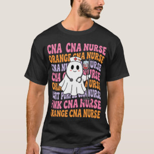 T-shirt Conception de fantôme d'infirmière CNA Halloween