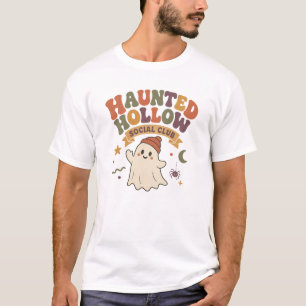 T-shirt Conception de fantôme du Haunted Hollow Social Clu