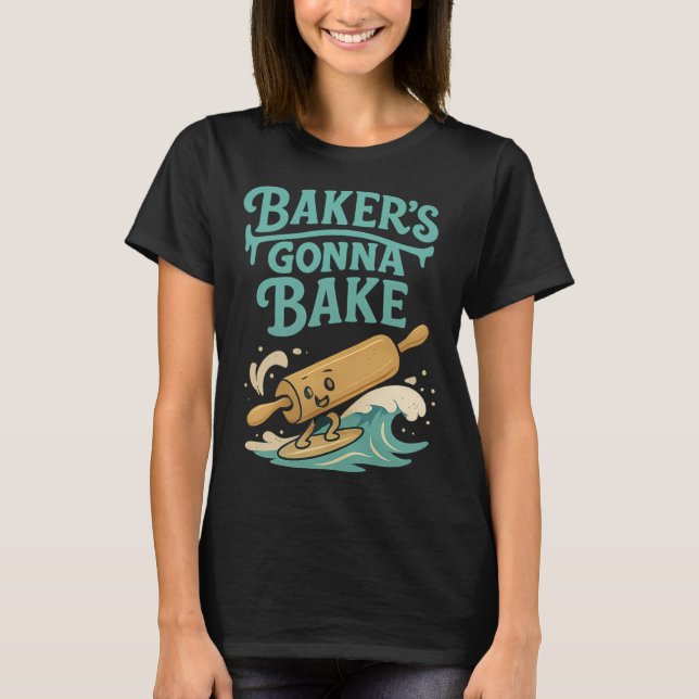 T-shirt Conception de farine de surf de rouleau de Ker est (Devant)