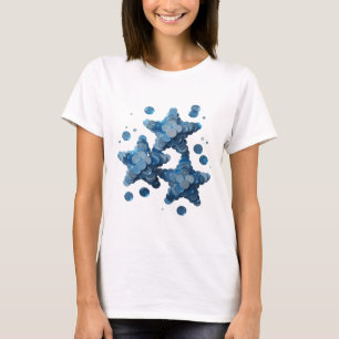 T-shirt Conception de fête d'anniversaire étoile bleue BLE