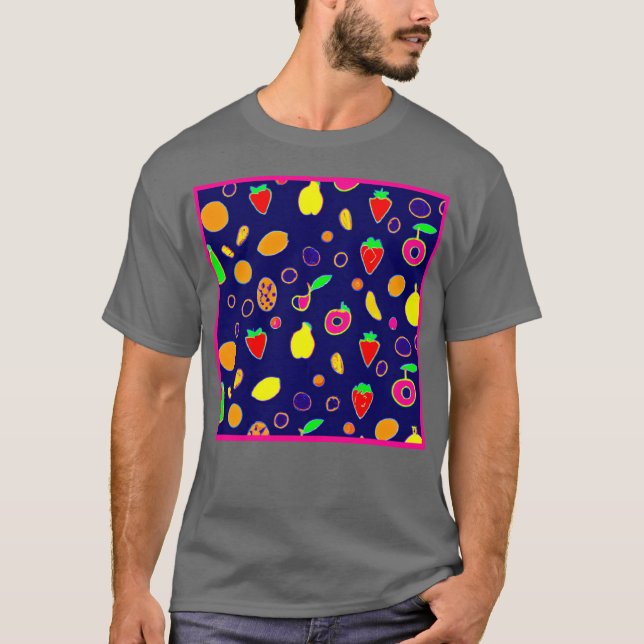 T-shirt Conception de Fête des Fruits Électriques (Devant)