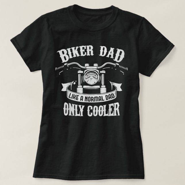 T-shirt Conception de Fête des pères de moto Biker Papa po (Design devant)