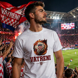 T-shirt Conception de feu de fan de football Vatreni Croat