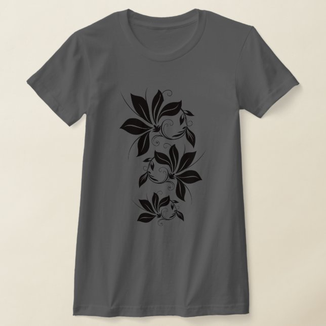 T-shirt Conception de feuilles botaniques ornementales com (Poser)