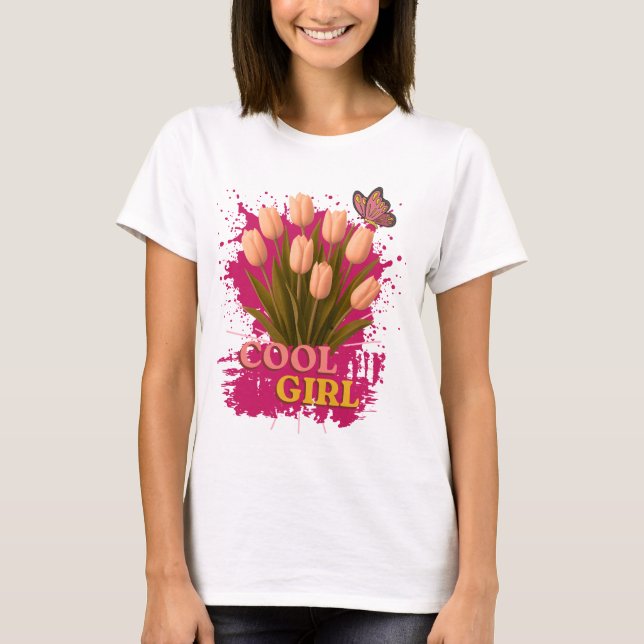 T-shirt Conception de fille cool pour les femmes, Filles (Devant)
