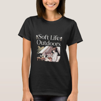 T-shirt Conception de fille d'anime de camping confortable