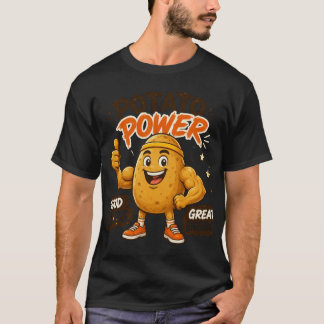 T-shirt Conception de fitness de dessin animé de la puissa