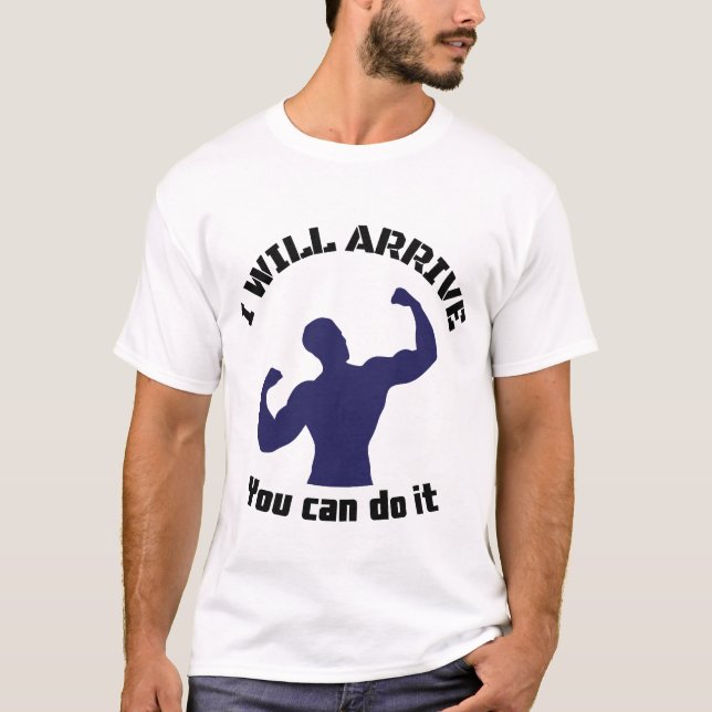 T-shirt Conception de Fitness Motivationnel (Devant)