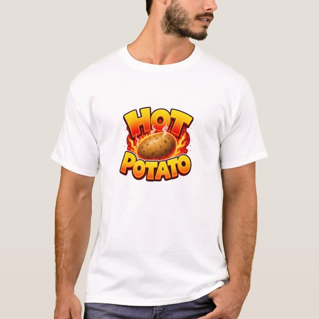 T-shirt Conception de Flamme Audacieuse de Patate Chaude (Devant)
