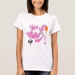 T-shirt Conception de fleurs de cerisier - Femmes et fille