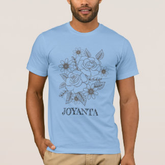 T-shirt Conception de fleurs personnalisée blanche Hommes