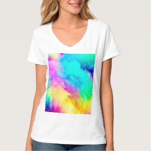 T-shirt Conception de fond de texture de fourrure moelleus