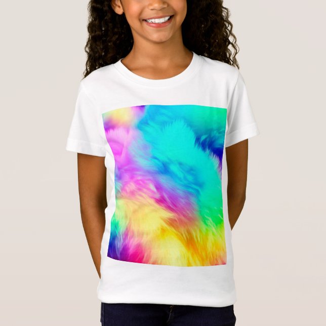 T-Shirt Conception de fond de texture de fourrure moelleus (Devant)