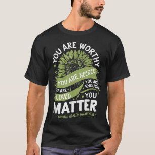 T-shirt Conception de force de tournesol de sensibilisatio