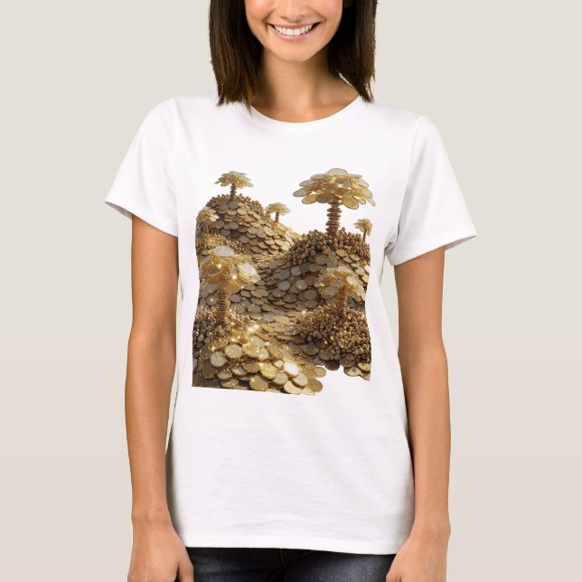 T-shirt Conception de FORET DE PIÈCE D'OR argentée audacie (Devant)