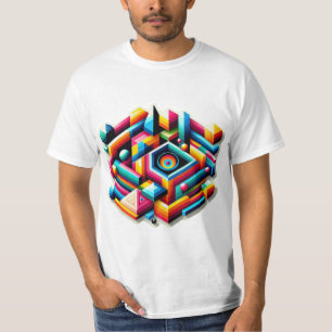 T-shirt Conception de formes géométriques colorées