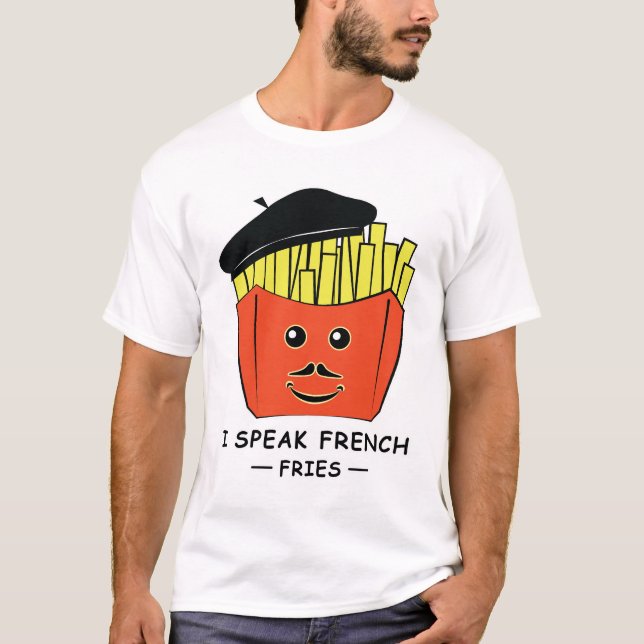 T-shirt Conception de frites drôles (Devant)