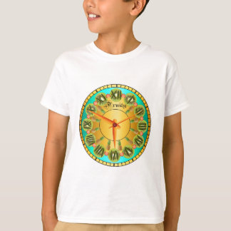 T-shirt Conception de fruits inspirante Horloge bleue méta