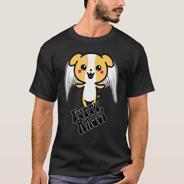 T-shirt Conception de Furry Angel pour Chien Propriétaires (Devant)