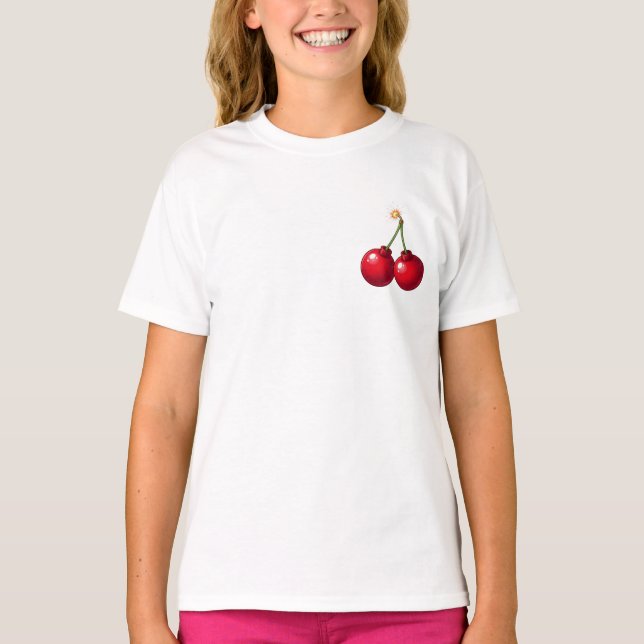 T-shirt Conception de fusée Cherry Bomb pour enfants (Devant)