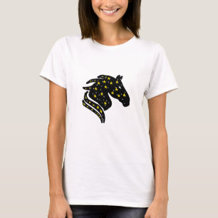 T-shirt Conception de galaxie du cheval du zodiaque chinoi