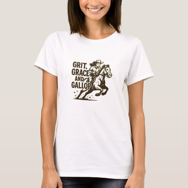 T-shirt Conception de galop audacieuse et gracieuse (Devant)