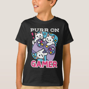 T-shirt Conception de gamer de chat - Purr sur Gamer Joyst