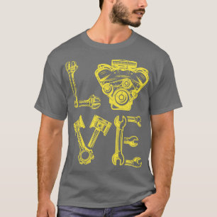 T-shirt Conception de garage pour papa mécanicien