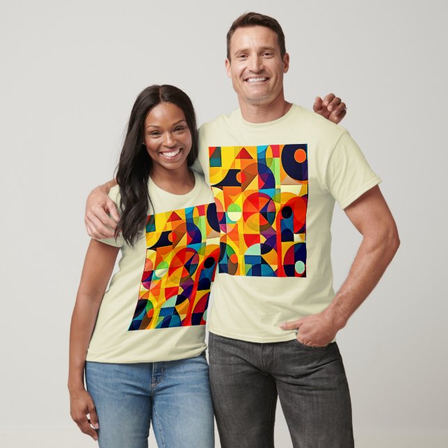 T-shirt Conception de géométrie de couleur Bauhaus (Unisexe)