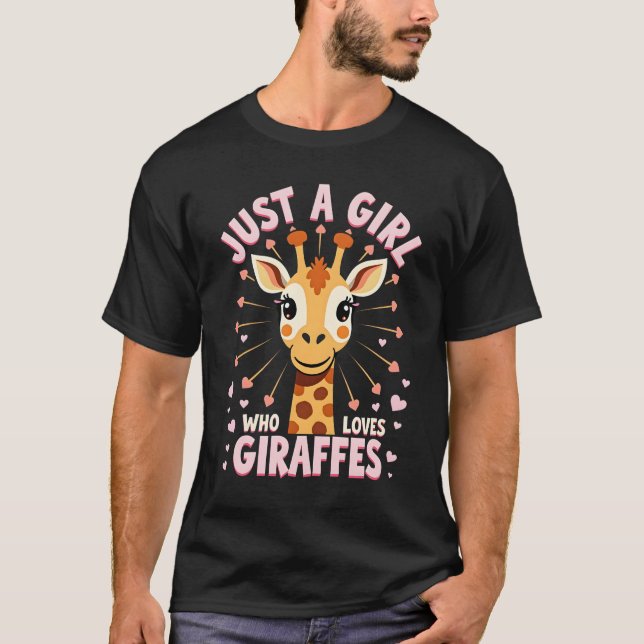 T-shirt Conception de girafe drôle pour femmes filles safa (Devant)
