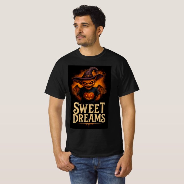 T-shirt Conception de Gobelin Effrayant pour Rêves Doux (Devant entier)