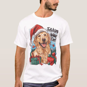 T-shirt Conception de Golden Retriever allant chercher la