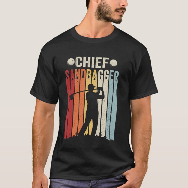 T-shirt Conception de golf Chief Sandbagger - Sandbagger (Devant)