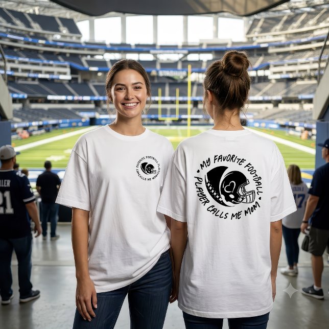 T-shirt Conception de graphique de casque de football pers (Favorite Football Player Calls Me Mom Gear Helmet Graphic Design Game Day Slogan Art Shirt)