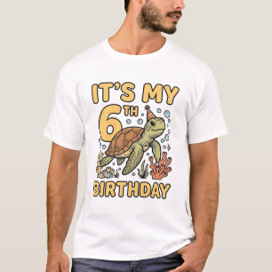 T-shirt Conception de gravure vintage tortue marine 6ème a