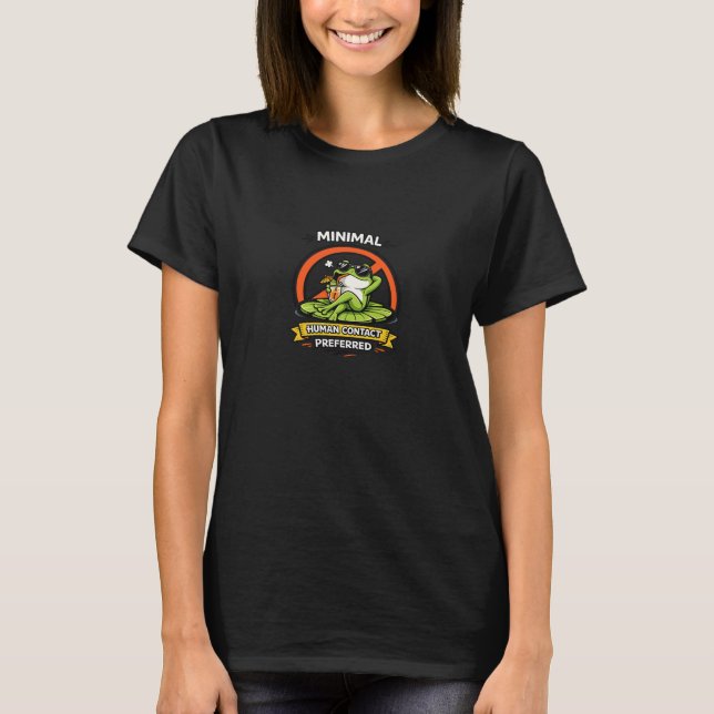 T-shirt Conception de grenouille à contact humain minimal  (Devant)