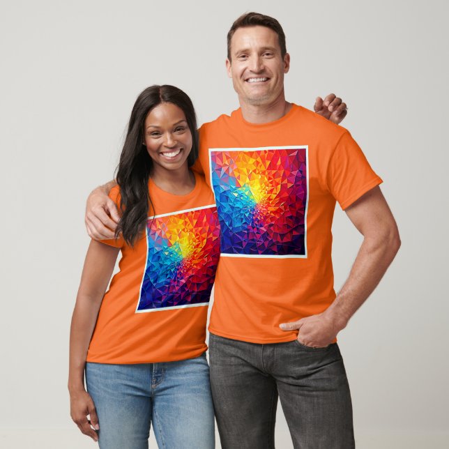 T-shirt Conception de grille numérique Chaos Prismatique (Unisexe)