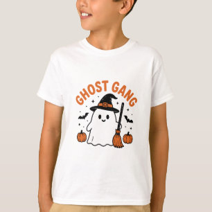 T-shirt Conception de groupe de fantômes sorciers mignons