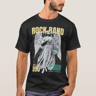 T-shirt Conception de groupe de rock 1990 Vintage Bold Mus